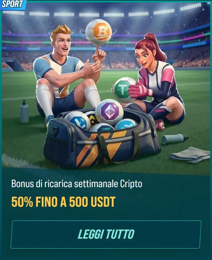 07 bonus di ricarica settimanale cripto
